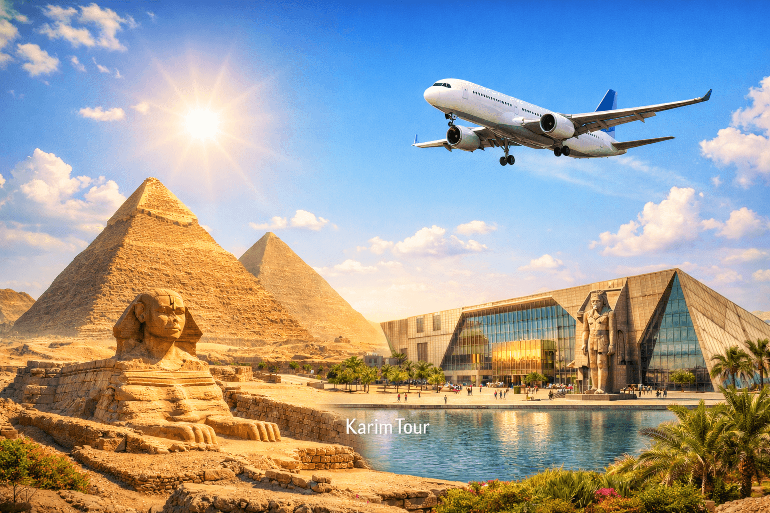 ✈️ Cairo by Flight from Sharm: Giza Pyramids & Grand Egyptian Museum